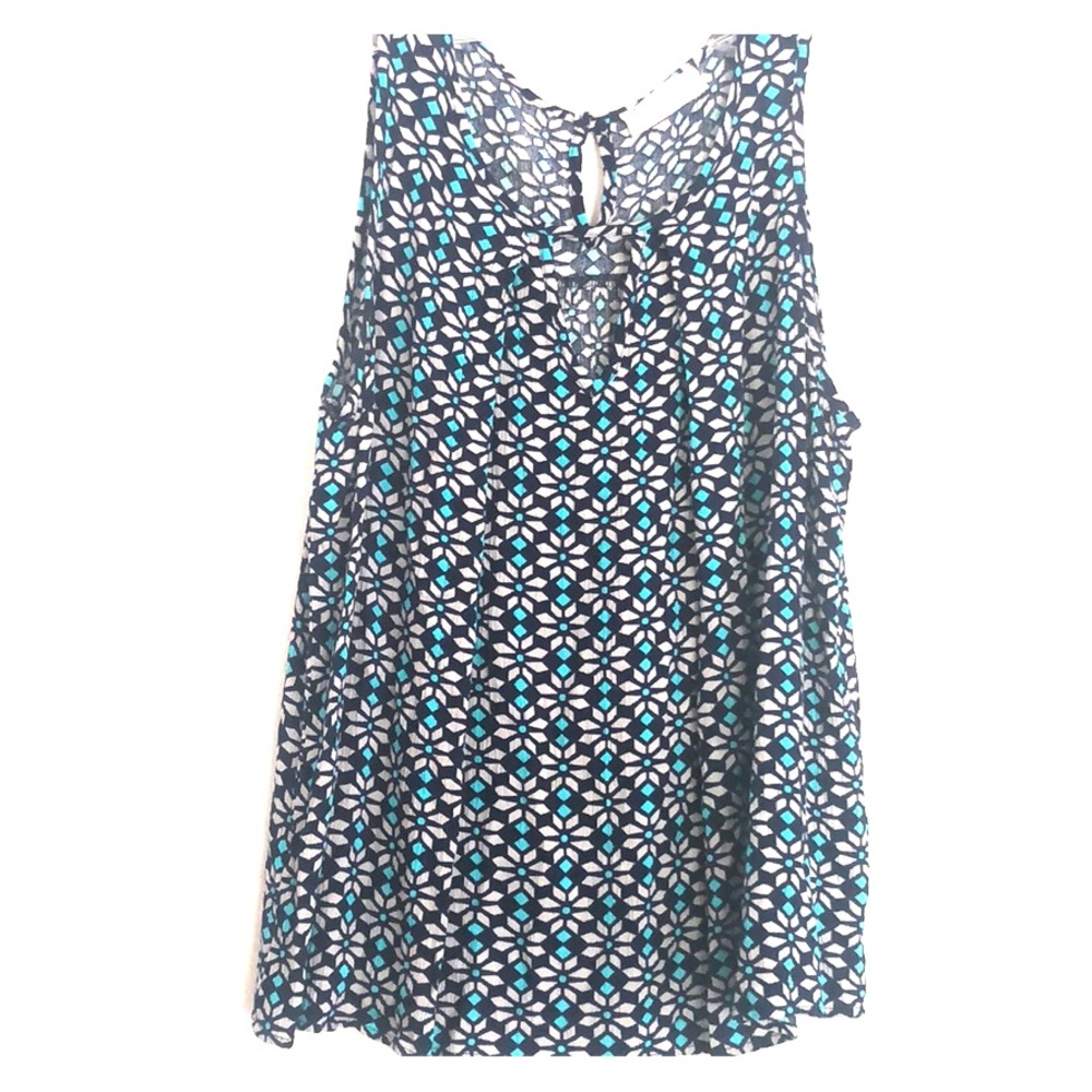 Blue and grey star print swing tank